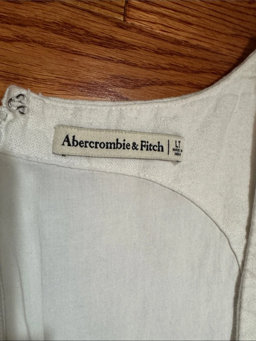 Abercrombie & Fitch White Maxi Linen Dress